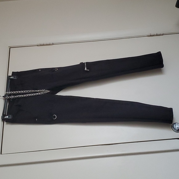 Royal Bones's by Daang Goodman for Tripp Black Strap Skinny Jeans - Picture 12 of 12